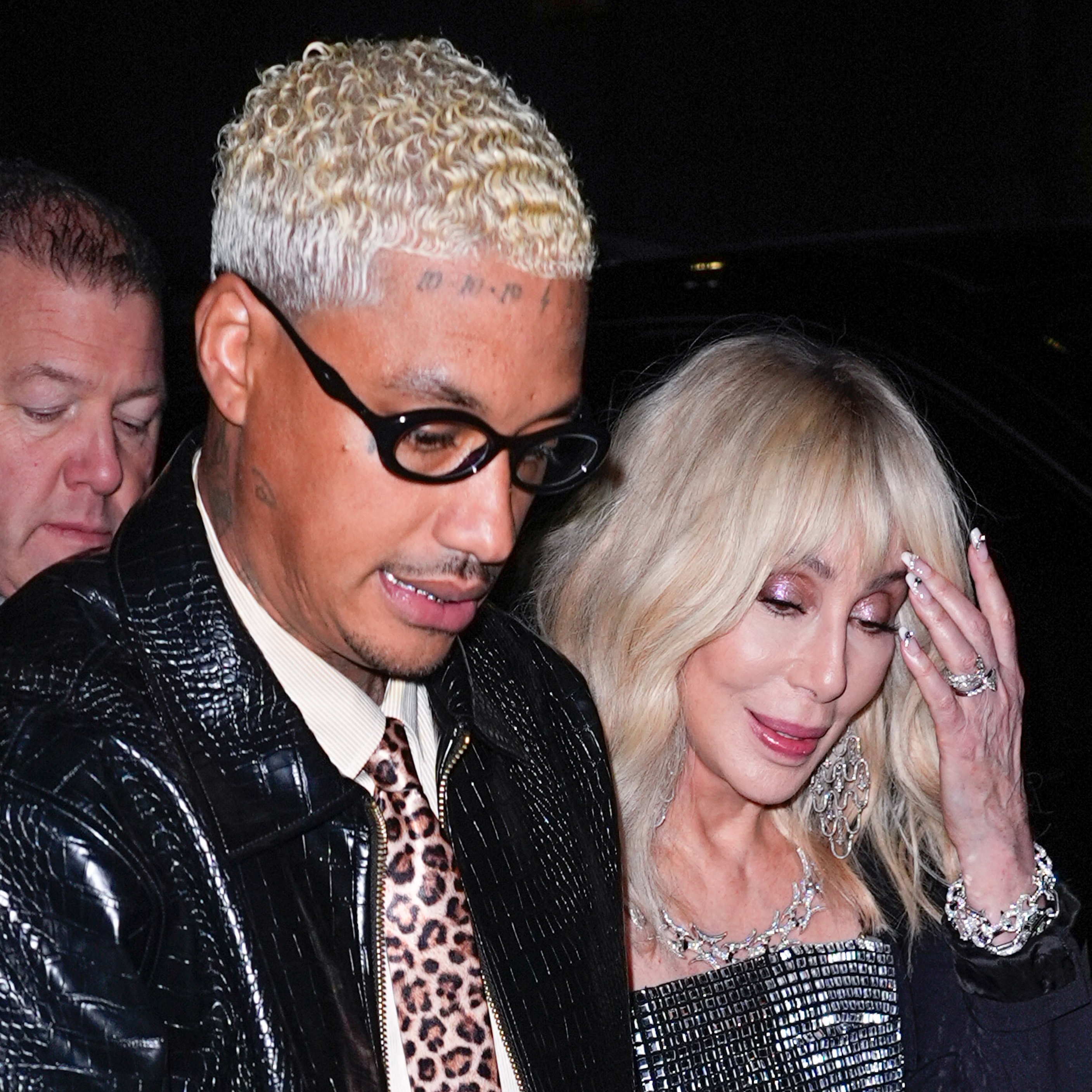 Alexander Edwards and Cher are seen arriving to the Saturday Night Live Afterparty on December 21, 2025 in New York City.