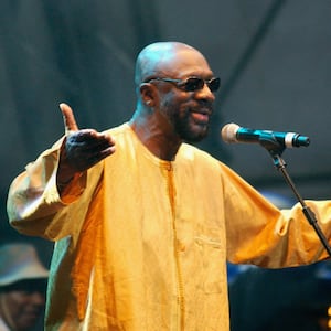 Isaac Hayes performing at a music festival in 2007.