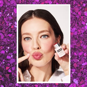 A photo illustration of Jones Road Blushing Stick.