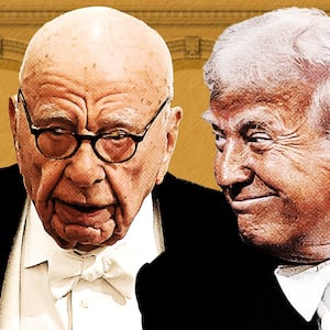 Rupert Murdoch and Donald Trump at the UK State Banquet.