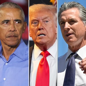 Barack Obama, Donald Trump and Gavin Newsom