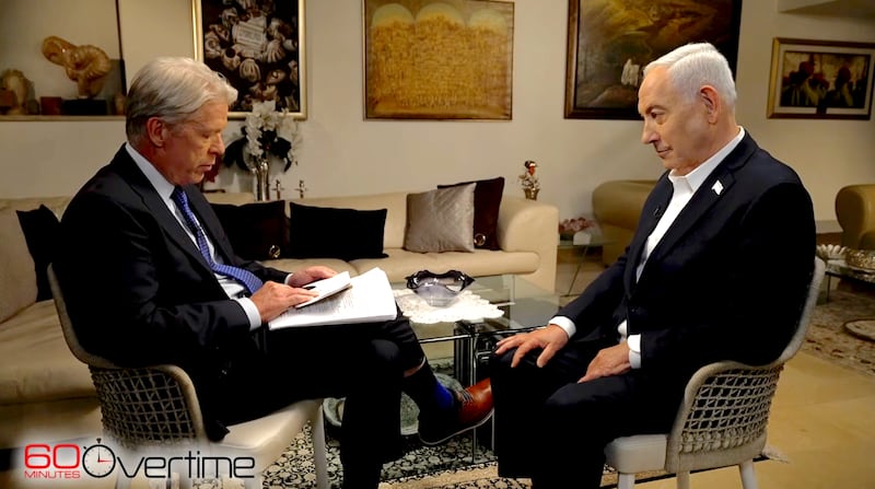 Major Garrett and Benjamin Netanyahu.