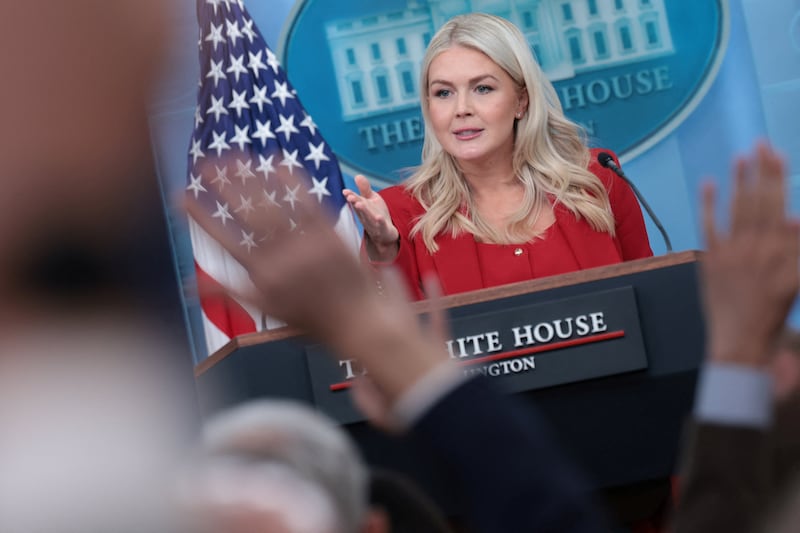 White House Press Secretary Karoline Leavitt holds a press briefing at the White House in Washington, D.C., U.S., July 23, 2026. REUTERS/Jonathan Ernst