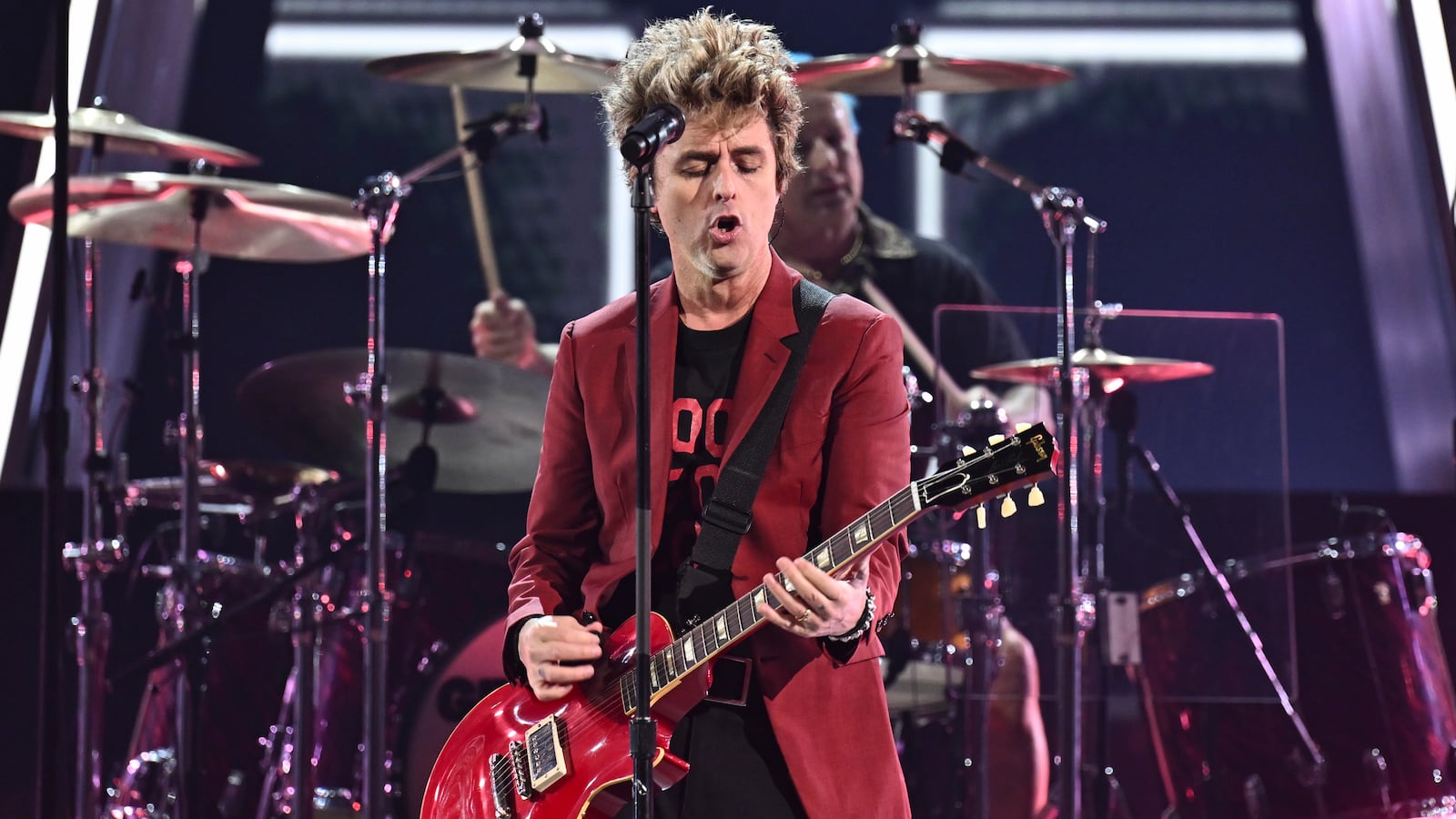 Billie Joe Armstrong of Green Day performs in this image released on October 6, 2024, at the American Music Awards 50th Anniversary Special in Los Angeles, California. (Photo by Michael Buckner/Penske Media via Getty Images)