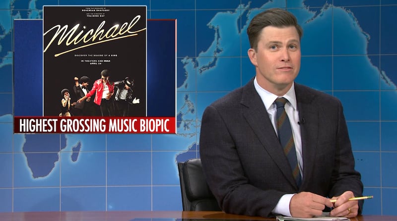 SNL, Colin Jost addressing Michael Jackson biopic