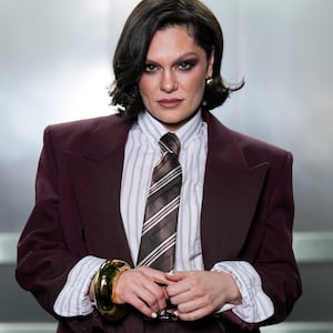 Jessie J poses backstage at the 2025 BAFTA Television Awards at Royal Festival Hall on May 11, 2025 in London.