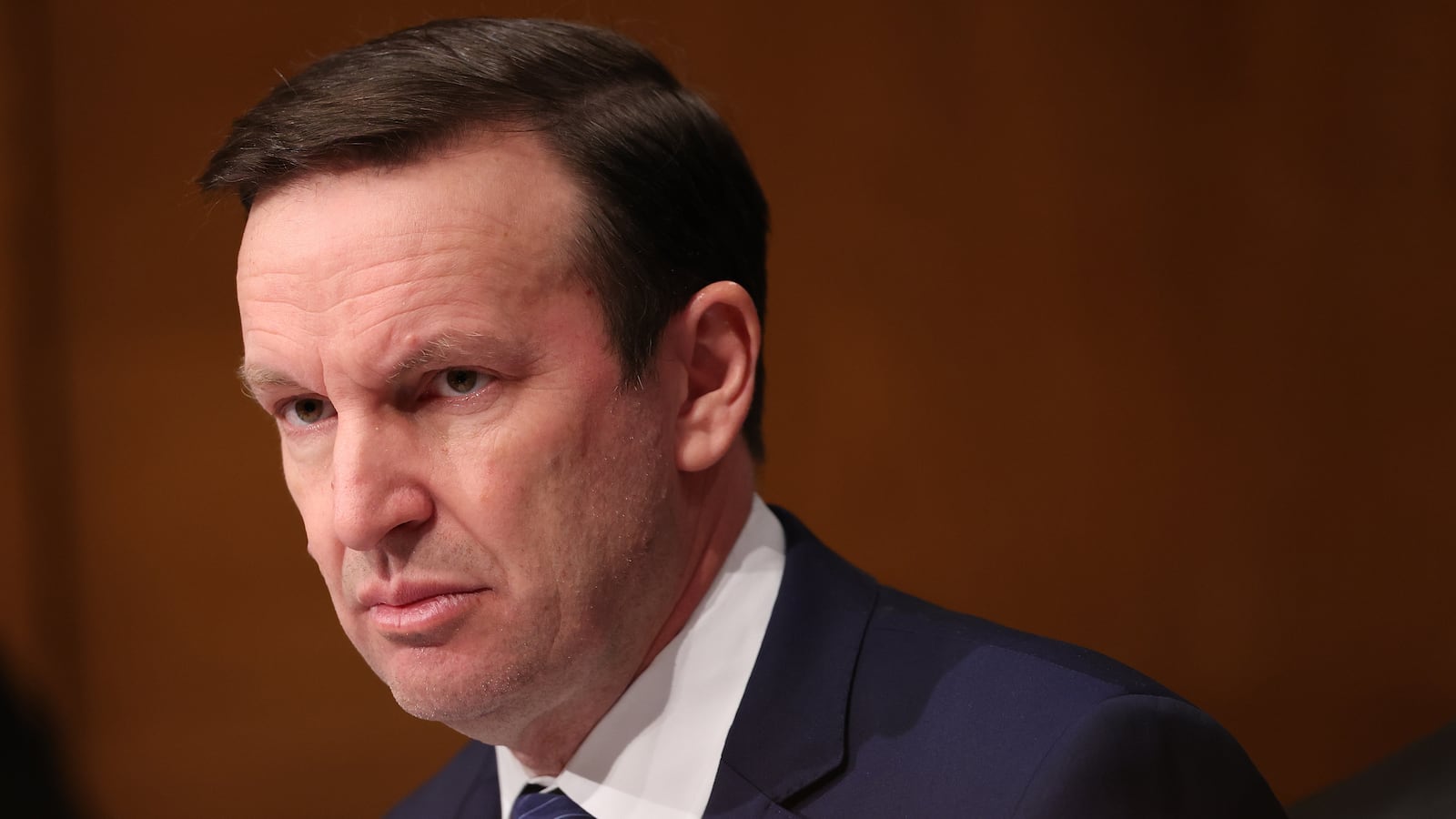 U.S. Sen. Chris Murphy (D-CT) participates in a Senate Health, Education, Labor, and Pensions Committee hearing on prescription drugs costs at the Dirksen Senate Office Building on February 08, 2024 in Washington, DC.