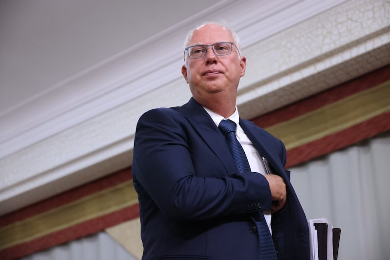 BISHKEK, KYRGYZSTAN - AUGUST 31: Russian Direct Investment Fund RDIF Chairman Kirill Dmitriev is seen during the Shanghai Cooperation Organization Summit on August 31, 2026 in Bishkek, Kyrgyzstan. Putin arrived in Kyrgyzstan for a two-day trip. (Photo by Contributor/Getty Images)