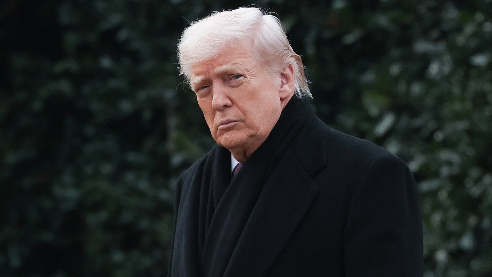 WASHINGTON, DC - DECEMBER 17: U.S. President Donald Trump departs the White House December 17, 2025 in Washington, DC. Trump is scheduled to attend a dignified transfer ceremony at Dover Air Force Base for two members of the Iowa National Guard killed in Syria. (Photo by Win McNamee/Getty Images)