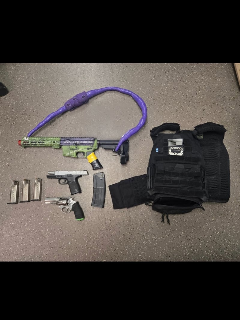 The gunman’s loadout includes three guns, a ballistic vest, and extra magazines, according to local police.