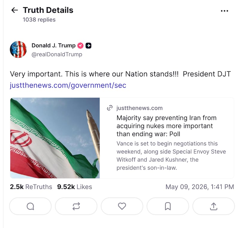 Trump post.