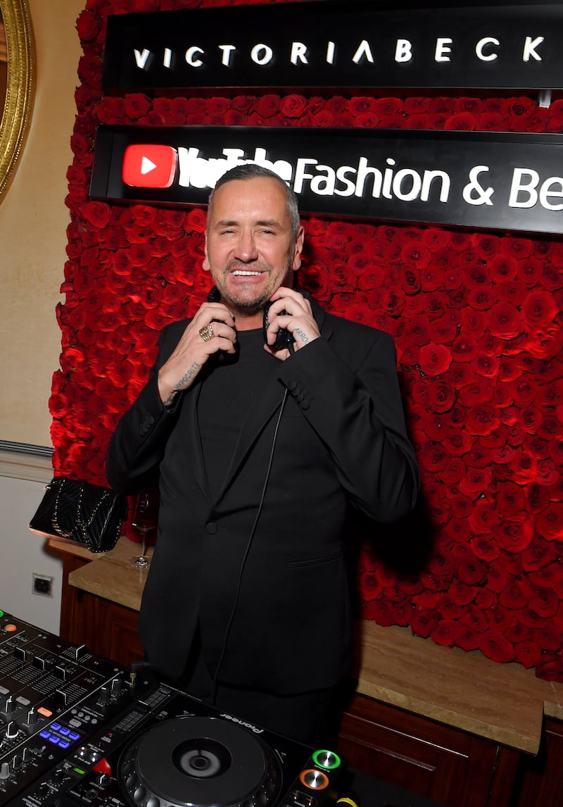 Fat Tony DJs at the Victoria Beckham x YouTube Fashion & Beauty After Party at London Fashion Week hosted by Derek Blasberg and David Beckham, at Marks Club on February 17, 2019 in London, England.