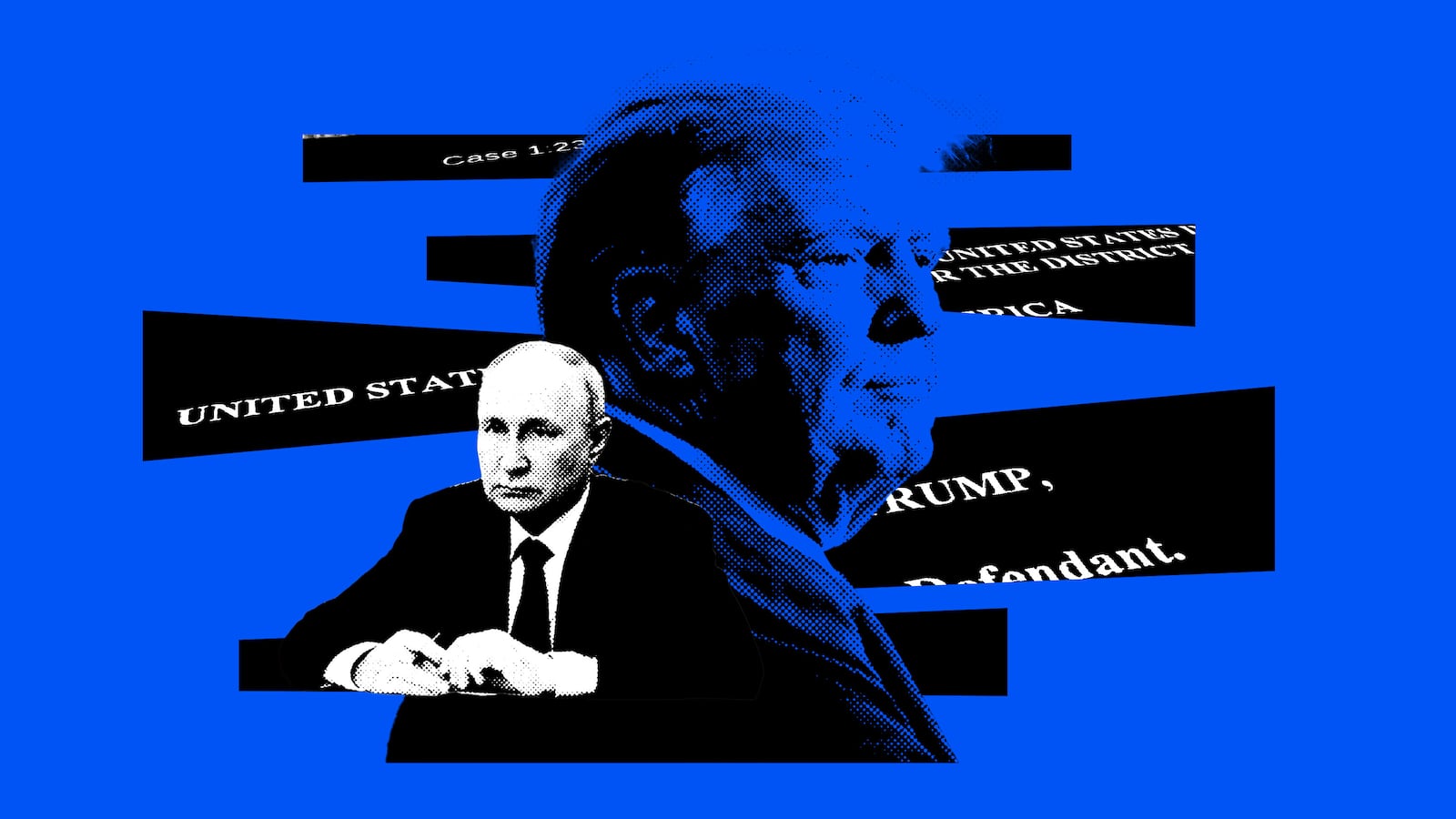 A photo illustration of Donald Trump and Russian President Vladimir Putin