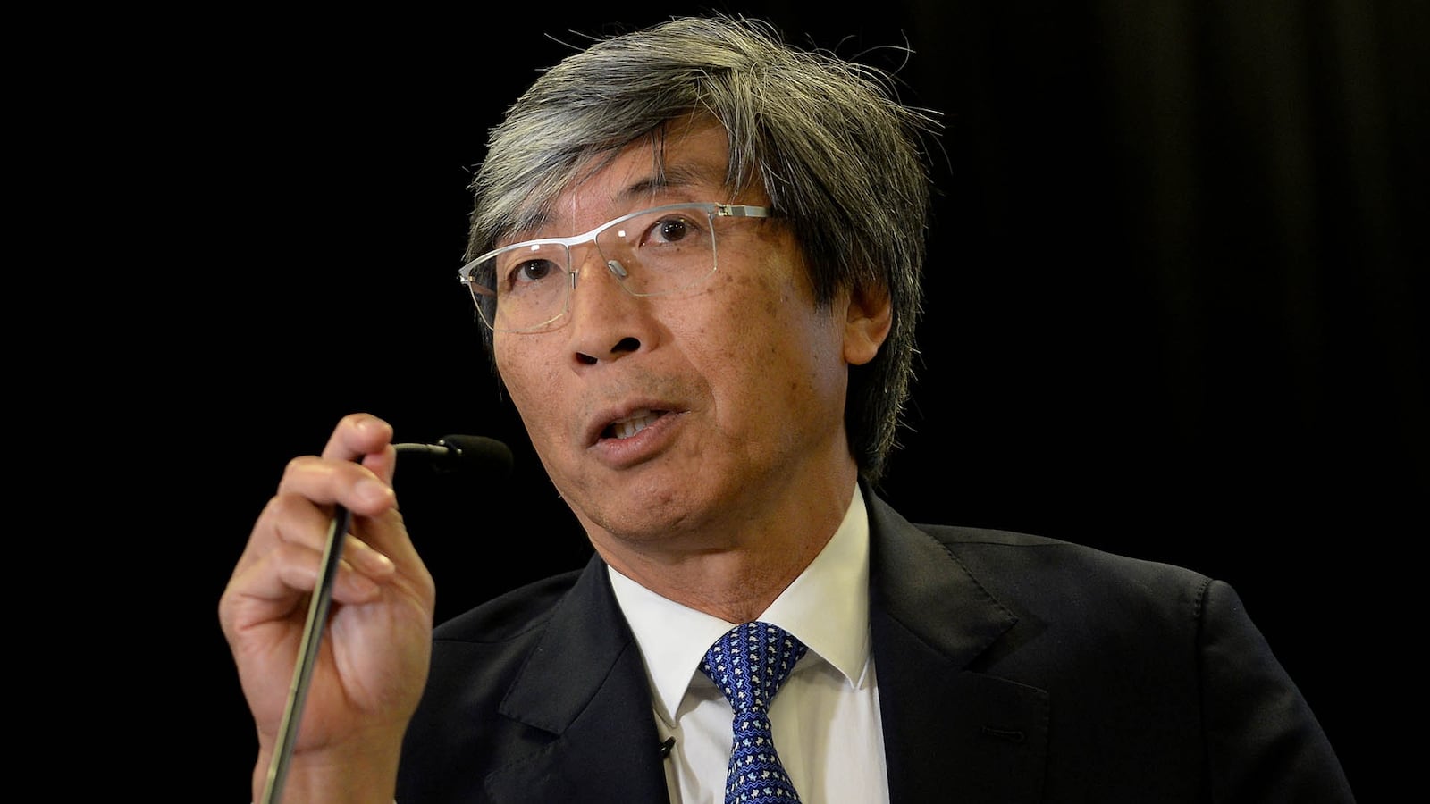 Dr. Patrick Soon-Shiong, Founder and CEO NantWorks, Leader of the Cancer MoonShot 2020, announces newest initiatives for Cancer MoonShot 2020 at Hyatt Regency Boston on October 26, 2016 in Boston, Massachusetts.
