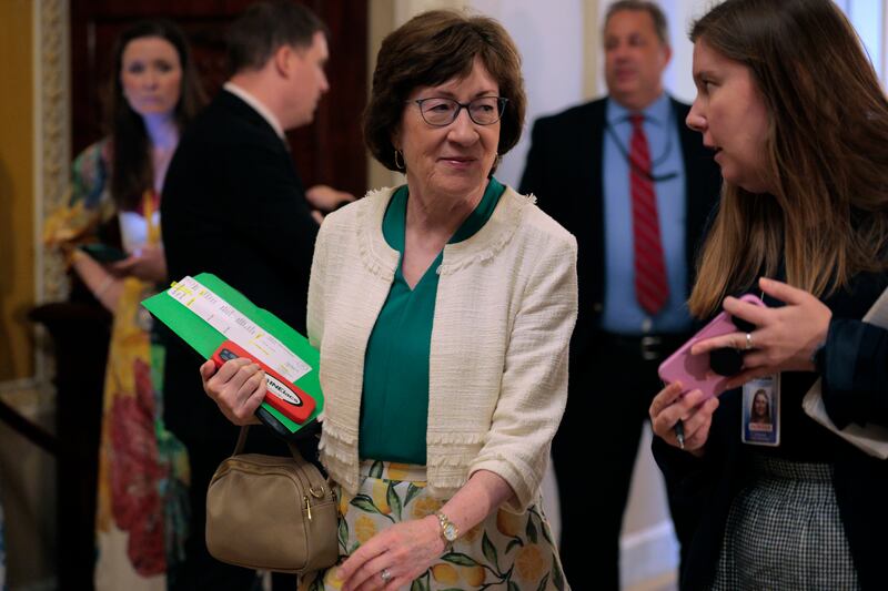 Sen. Susan Collins blasted Pres. Trump's attempt to cancel $5 billion in foreign aid through a pocket rescission without congressional approval as unlawful.