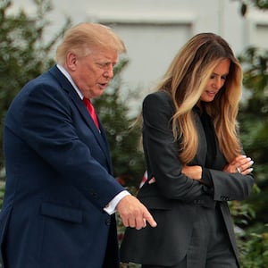 The granite helipad had to be reworked midway through construction, when Trump ordered the slope of the lawn to be redone.