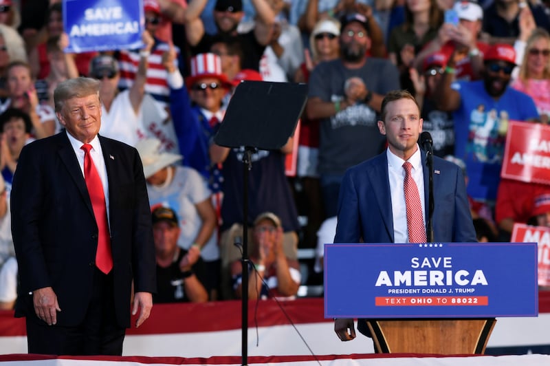 President Donald Trump and Max Miller