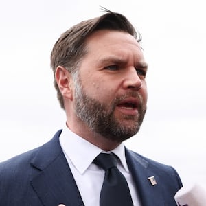 YEREVAN, ARMENIA - FEBRUARY 10:  U.S. Vice President JD Vance speaks to the media before boarding Air Force Two upon departure for Azerbaijan, on February 10, 2026 in Yerevan, Armenia. In the first visit to Armenia of a sitting U.S. vice president, Vance is meeting Armenian Prime Minister Nikol Pashinyan, who signed a deal intended to reopen key transportation routes with Azerbaijan. (Photo by Kevin Lamarque-Pool/Getty Images)