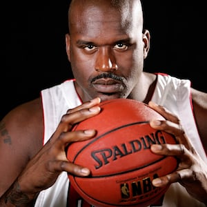 Miami Heat center Shaquille O'Neal poses for a photo on NBA basketball media day in Miami, Florida, October 2, 2006.