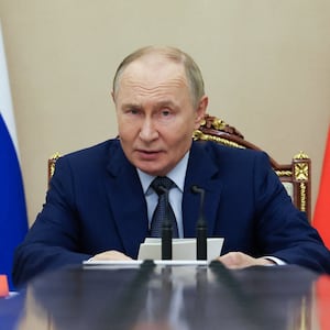 Russian President Vladimir Putin chairs a meeting with members of the Security Council at the Kremlin in Moscow, Russia September 22, 2025.