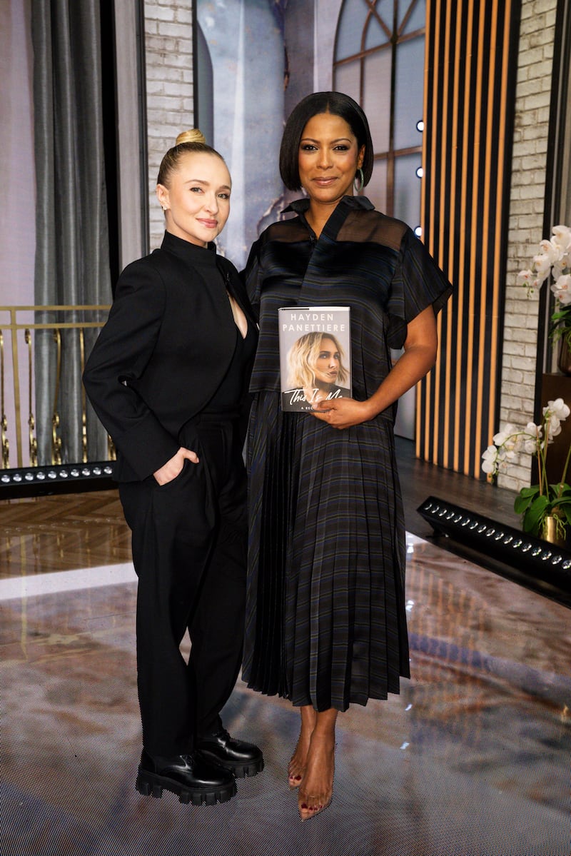 Hayden Panettiere being interviewed by ABC's Tamron Hall about her book "This Is Me: A Reckoning."