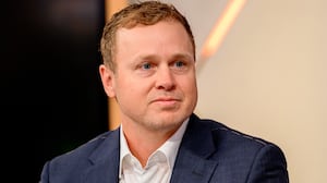 NEW YORK, NEW YORK - JANUARY 28: TV personality and Los Angeles mayoral candidate Spencer Pratt visits "Fox & Friends" at Fox News Channel Studios on January 28, 2026 in New York City. (Photo by Roy Rochlin/Getty Images)