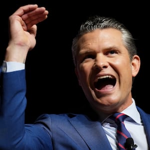 QUANTICO, VIRGINIA - SEPTEMBER 30:  U.S. Secretary of War Pete Hegseth speaks to senior military leaders at Marine Corps Base Quantico on September 30, 2025 in Quantico, Virginia. In an unprecedented gathering, almost 800 generals, admirals and their senior enlisted leaders have been ordered into one location from around the world on short notice. (Photo by Andrew Harnik/Getty Images)