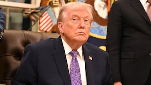 US President Donald Trump looks on during a signing ceremony on AI the Oval Office of the White House in Washington, DC, on December 11, 2025. (Photo by Alex WROBLEWSKI / AFP via Getty Images)