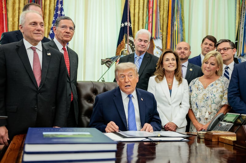President Donald Trump declared the U.S. was going to hit Iran hard again on Wednesday during an appearance in the Oval Office after the U.S. carried out strikes on Tuesday in response to the downed American helicopter near the coast of Oman.  Despite the hostilities this week, the president repeated his regular claim that he thinks they're nearing a deal.