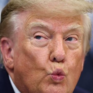 US President Donald Trump looks on on the day he makes an announcement about an energy infrastructure project in Alaska, in the Oval Office at the White House in Washington, D.C., US, September 30, 2026. REUTERS/Kevin Lamarque