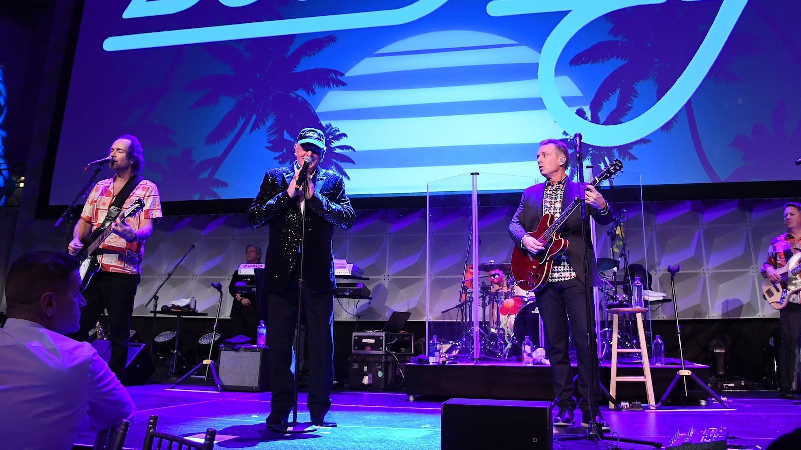 Christian Love, Mike Love, Brian Eichenberger and John Wedemeyer performing at an event in December 2024.