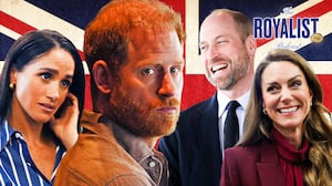 A photo illo illustration of Meghan Markle, Prince Harry, Prince William, and Kate Middleton.