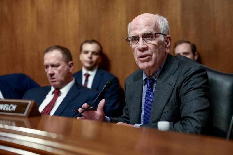 Senator Peter Welch (D-VT) makes a statement during a Senate Committee on the Judiciary, Subcommittee on the Constitution hearing on implementing the Supreme Court’s ruling on racial gerrymandering in Louisiana v. Callais, on Capitol Hill in Washington, D.C., U.S., May 19, 2026.  REUTERS/Evelyn Hockstein