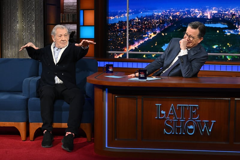 On the "Late Show," Ian McKellen said he summoned anger for his character Magneto by channeling President Trump.