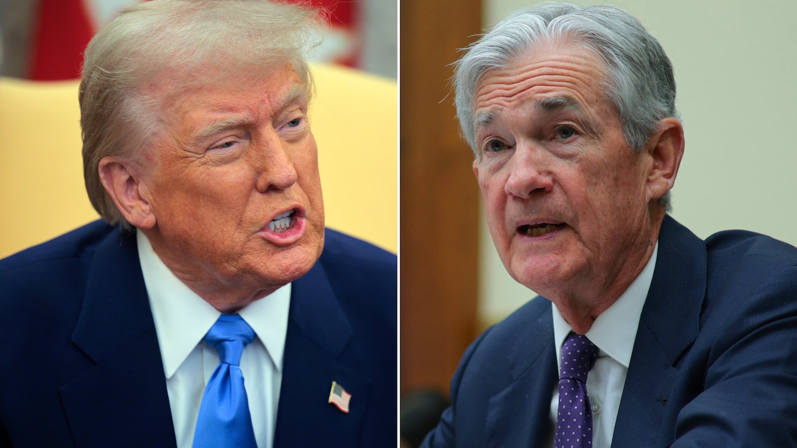 Donald Trump and Jerome Powell