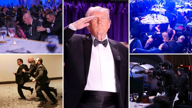 Images from the shooting event at the White House Correspondents Dinner on April 25, 2026