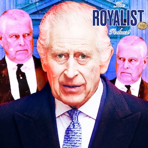 A photo illustration of King Charles and Prince Andrew for the Royalist podcast launch episode.