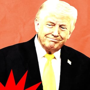 Sanae Takaichi and Donald Trump (with his bruised hand)