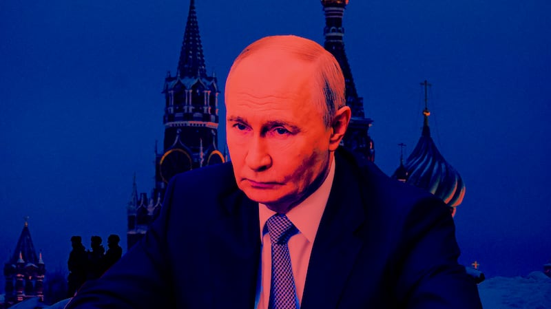 Vladimir Putin photo illustation, illo