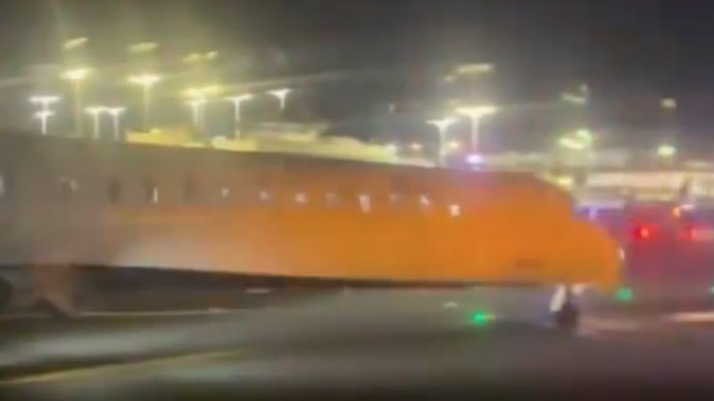 One of the Delta Endeavor planes after the accident at LaGuardia.