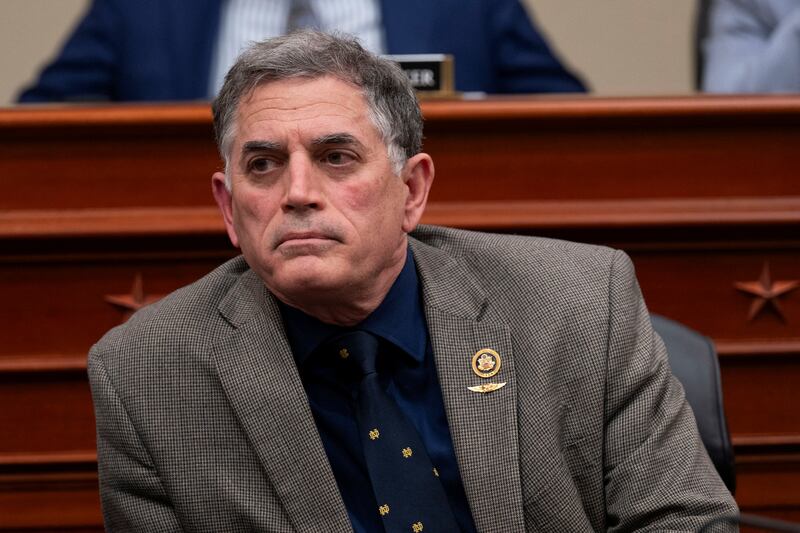 U.S. Rep. Andrew Clyde (R-GA) attends a House Budget Committee meeting as the committee votes to advance U.S. President Donald Trump's sweeping tax-cut bill in a rare Sunday night session, on Capitol Hill in Washington, D.C., U.S., May 18, 2025. REUTERS/Annabelle Gordon