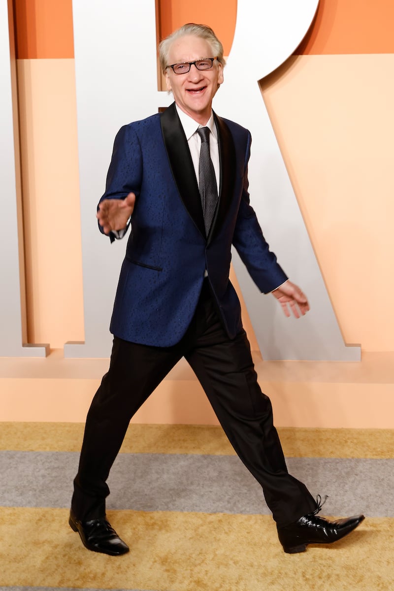 BEVERLY HILLS, CALIFORNIA - MARCH 02: Bill Maher attends the 2025 Vanity Fair Oscar Party hosted by Radhika Jones at Wallis Annenberg Center for the Performing Arts on March 02, 2025 in Beverly Hills, California.