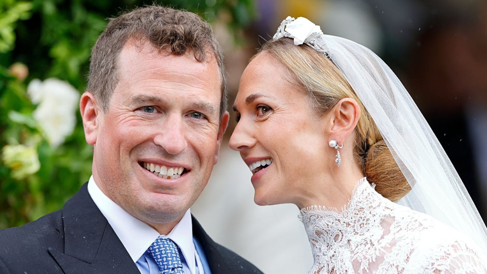 Peter Phillips and Harriet Sperling depart All Saints' Church following their wedding on June 6, 2026 in Kemble, England. Peter Phillips, son of Princess Anne, Princess Royal and eldest grandchild of Queen Elizabeth II, will marry NHS Nurse and writer Harriet Sperling during a ceremony at All Saints' Church in Kemble today. (Photo by Max Mumby/Indigo/Getty Images)