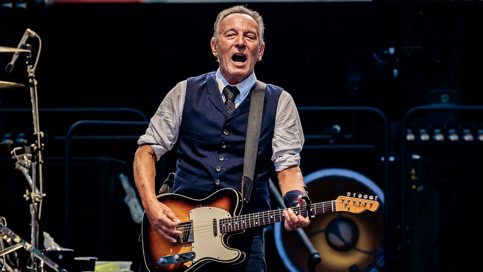 Bruce Springsteen performs with The E Street Band at Stadio San Siro on June 30, 2025