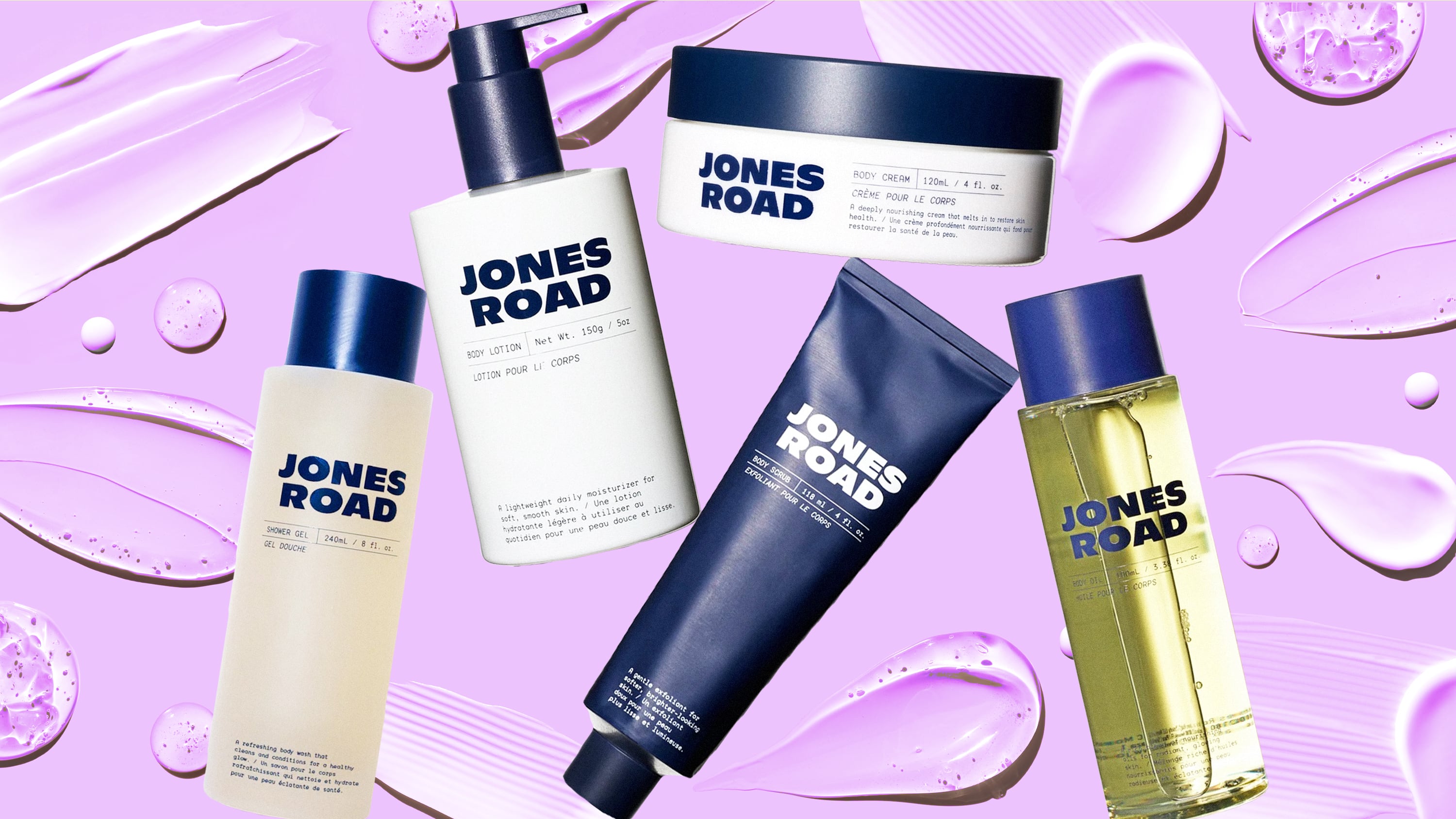 A photo illustration of Jones Road skincare products.