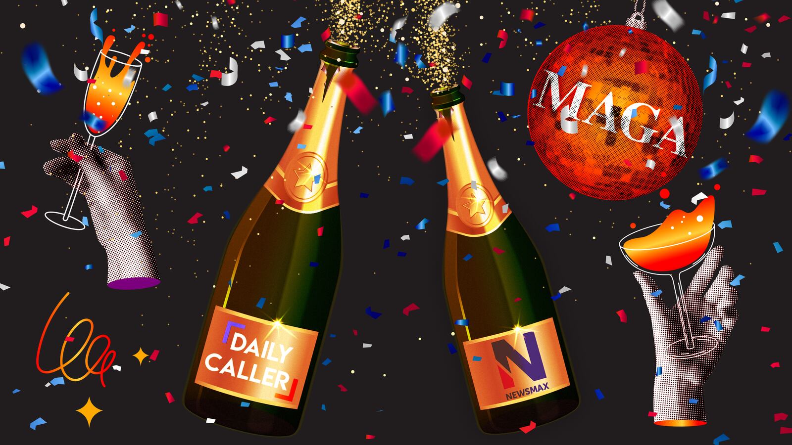 A MAGA Daily Caller and Newsmax inauguration party.