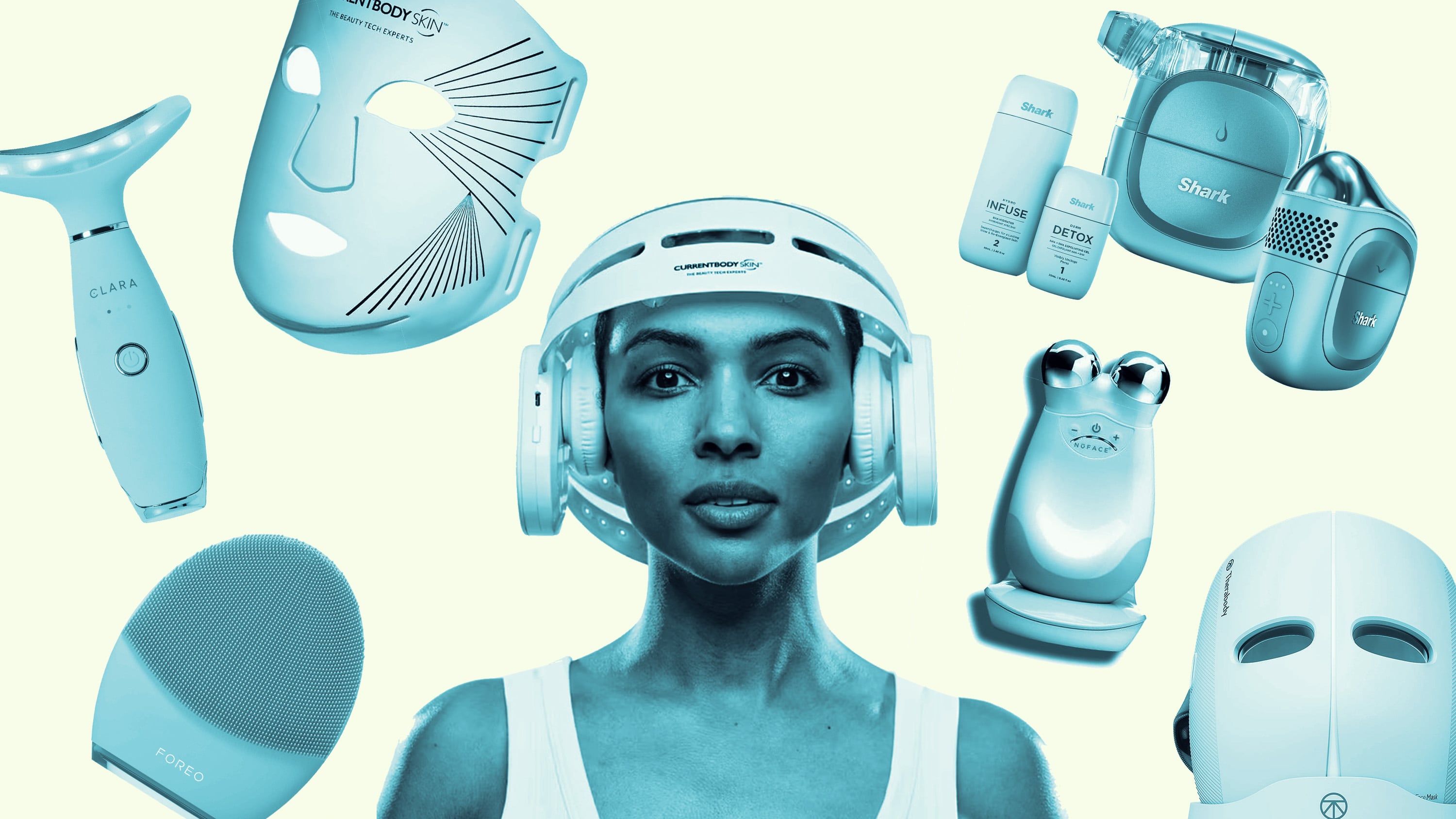 At-home skincare devices.