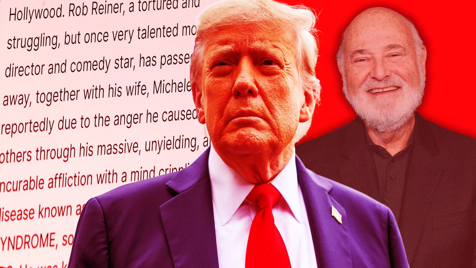 Rob Reiner, Donald Trump photo illustration