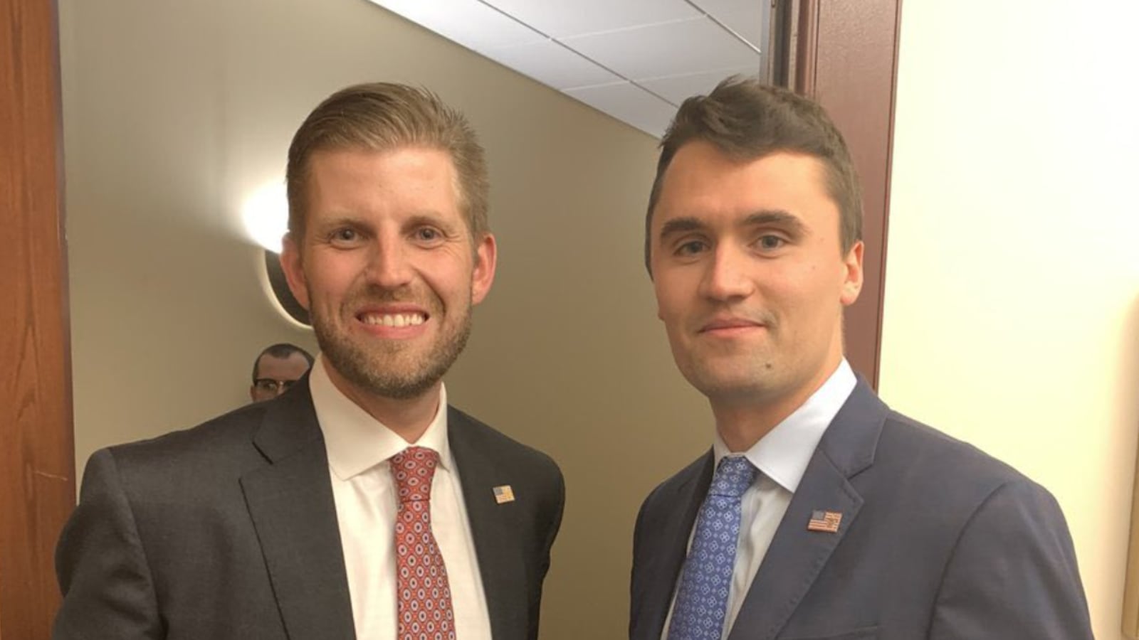 Eric Trump and Charlie Kirk.