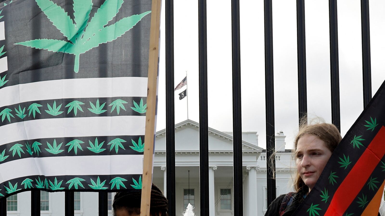 Demonstrators hold a rally urging U.S. President Joe Biden to release all Cannabis prisoners convicted of marijuana-related charges, outside of the White House